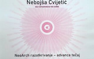 Zubar Doboj, dr Cvijetić Impladent - Certifikat o uspješno završenoj naprednoj edukaciji ''NeoArch razotkrivanje''
